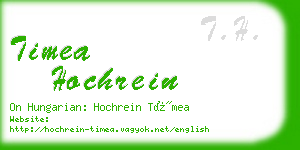 timea hochrein business card